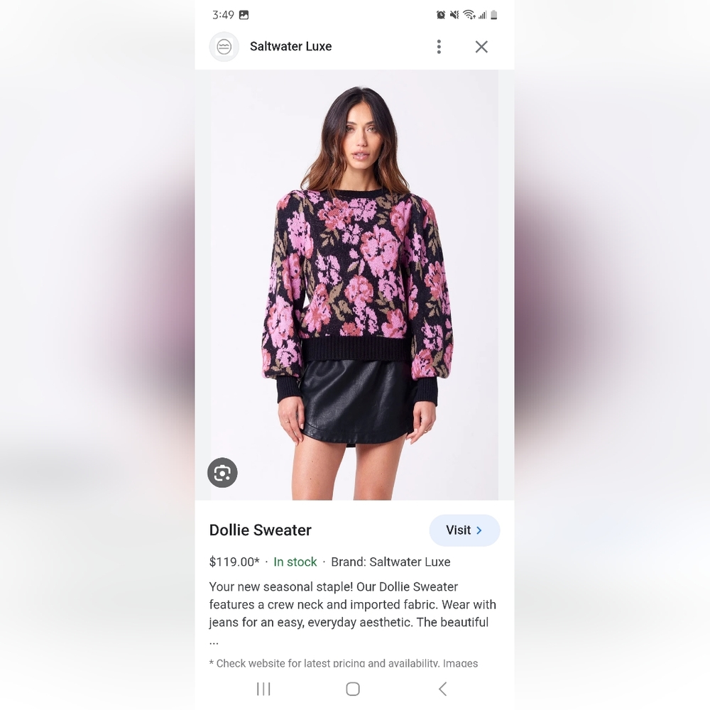 Saltwater Luxe Floral Sweater